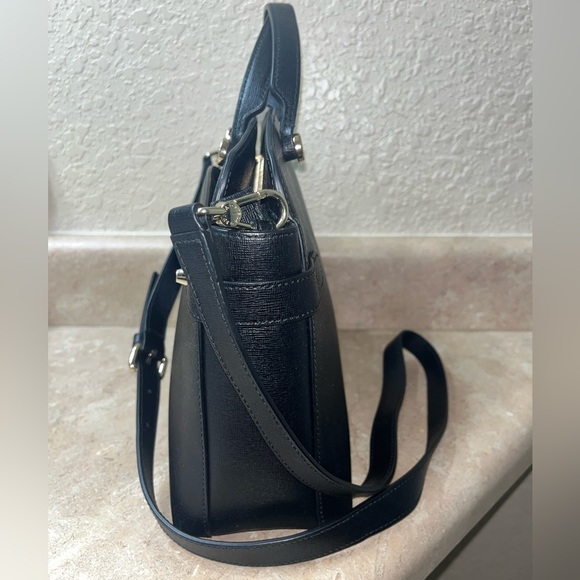 FURLA Agata Black Saffiano Leather Crossbody Handbag - Picture 4 of 16